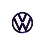Adesivo Resinado Tampa Cubo Volkswagen 7 x 7cm Azul