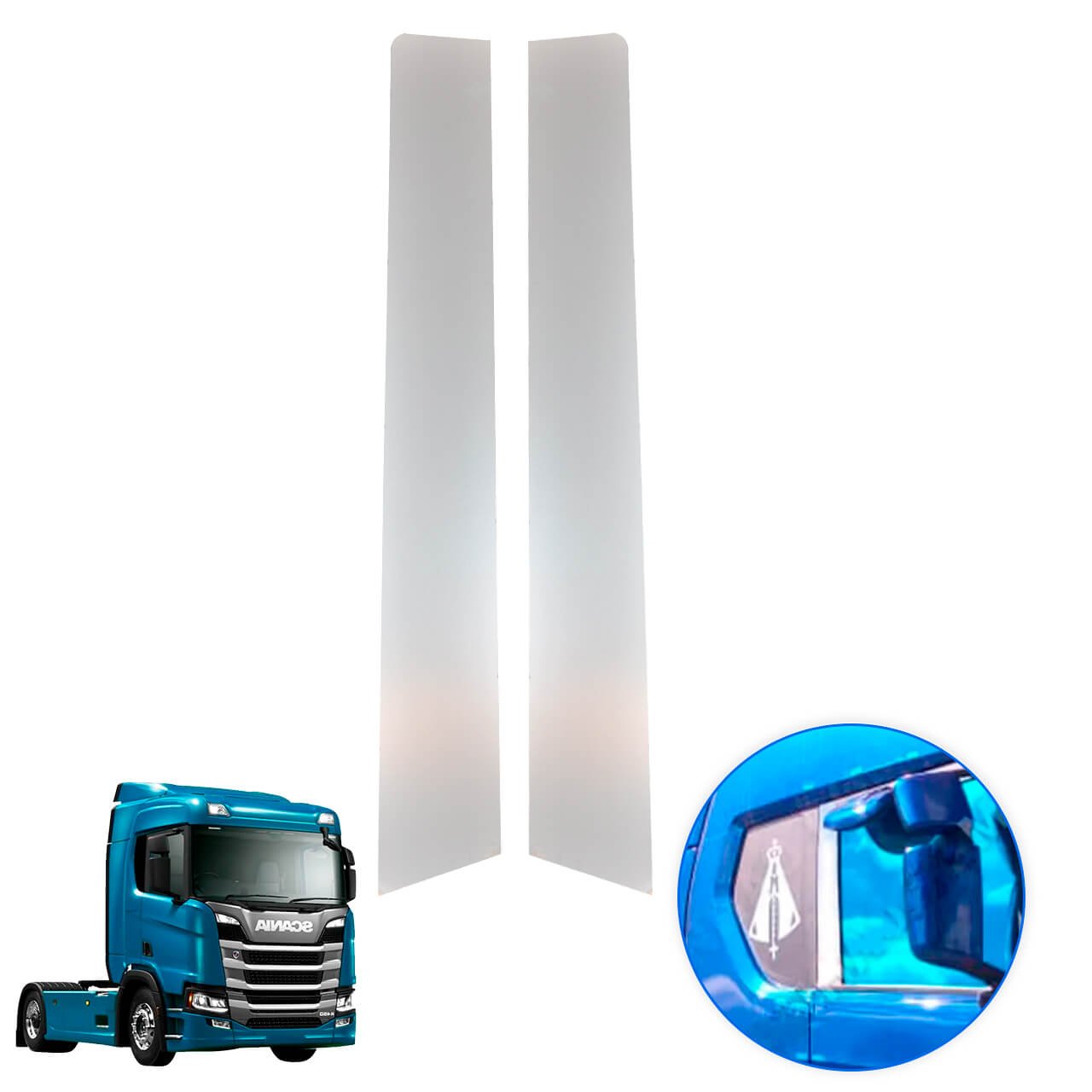 mdc-0277 Aplique Inox Coluna Scania Nova Geração NTG - Jetta - Imagem 1