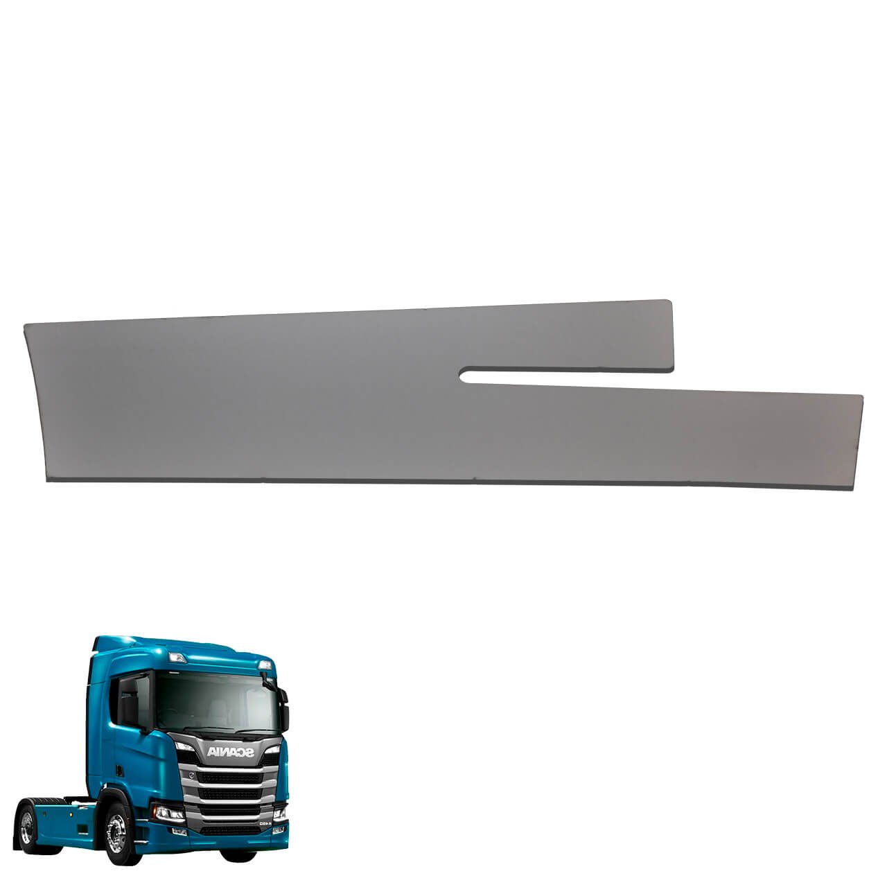 mdc-0285 Aplique Inox Lateral Estribo Scania Nova Geração NTG - Jetta - Imagem 1