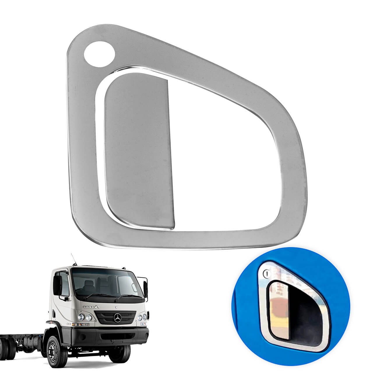 mdc-0300 Aplique Inox Maçaneta Mercedes Accelo - Imagem 1