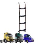 Escada Traseira Cromada Volvo NH FH Cabine Baixa 166 cm (4 Degraus) - Bepo
