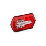 Lanterna Traseira LED Turn Universal Carreta Palmeira Frota Bivolt 12v 24v Pisca Sequencial Lente em Acrílico