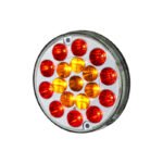 Lanterna Traseira LED Universal Corujinha Multifunção Cristal Bivolt 12v 24v Posição Freio Direcional