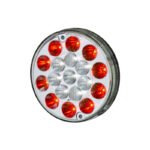 Lanterna Traseira LED Universal Corujinha Multifunção Cristal Bivolt 12v 24v Posição Freio Ré