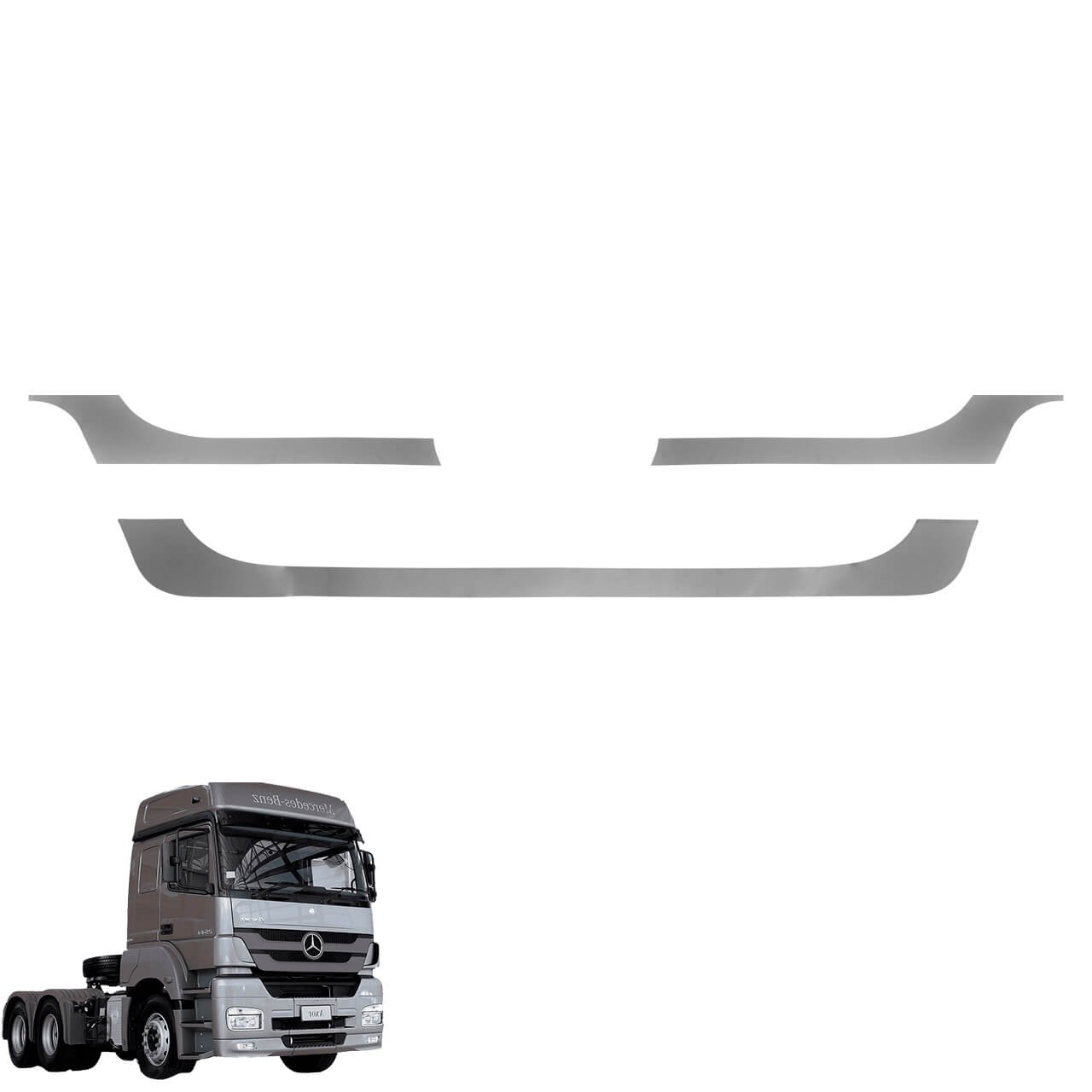 mdc-0625 Máscara Inox Grade Mercedes Axor Larga - Jetta - Imagem 1