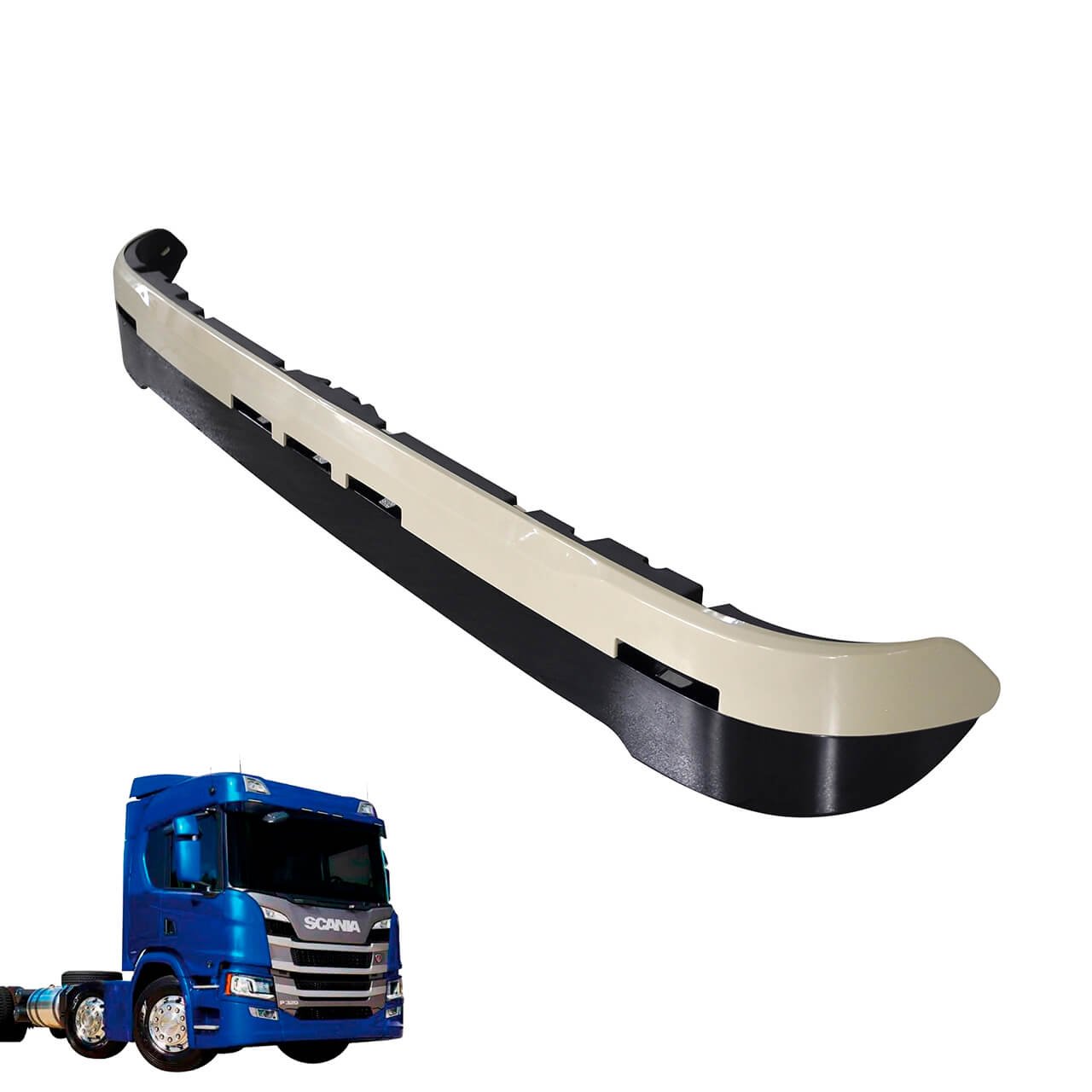 mdc-0772 Quebra Sol em Acrílico com Friso 5 Marias Scania NTG G R P S a partir de 2019 (Aba + Friso) - BL - Imagem 1