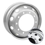 Roda de Ferro (Aço) Caminhão Aro 22,5 x 7,50 10 furos Pneu 275 - Old Trucker