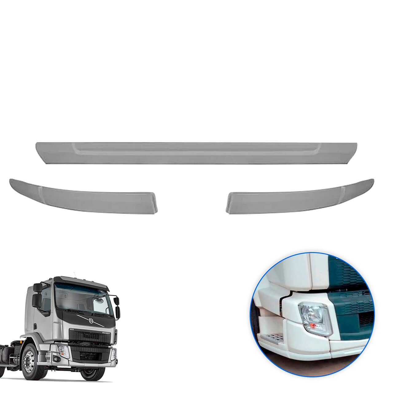 mdc-0829 Spoiler Saia do Para-choque Volvo VM a partir de 2020 (10cm) - Imagem 1