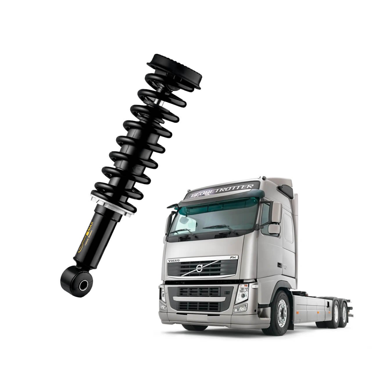 mdc-0889 Suspensão Amortecedor Mola Cabine Volvo FH até 2015 (Traseiro) - Imagem 1