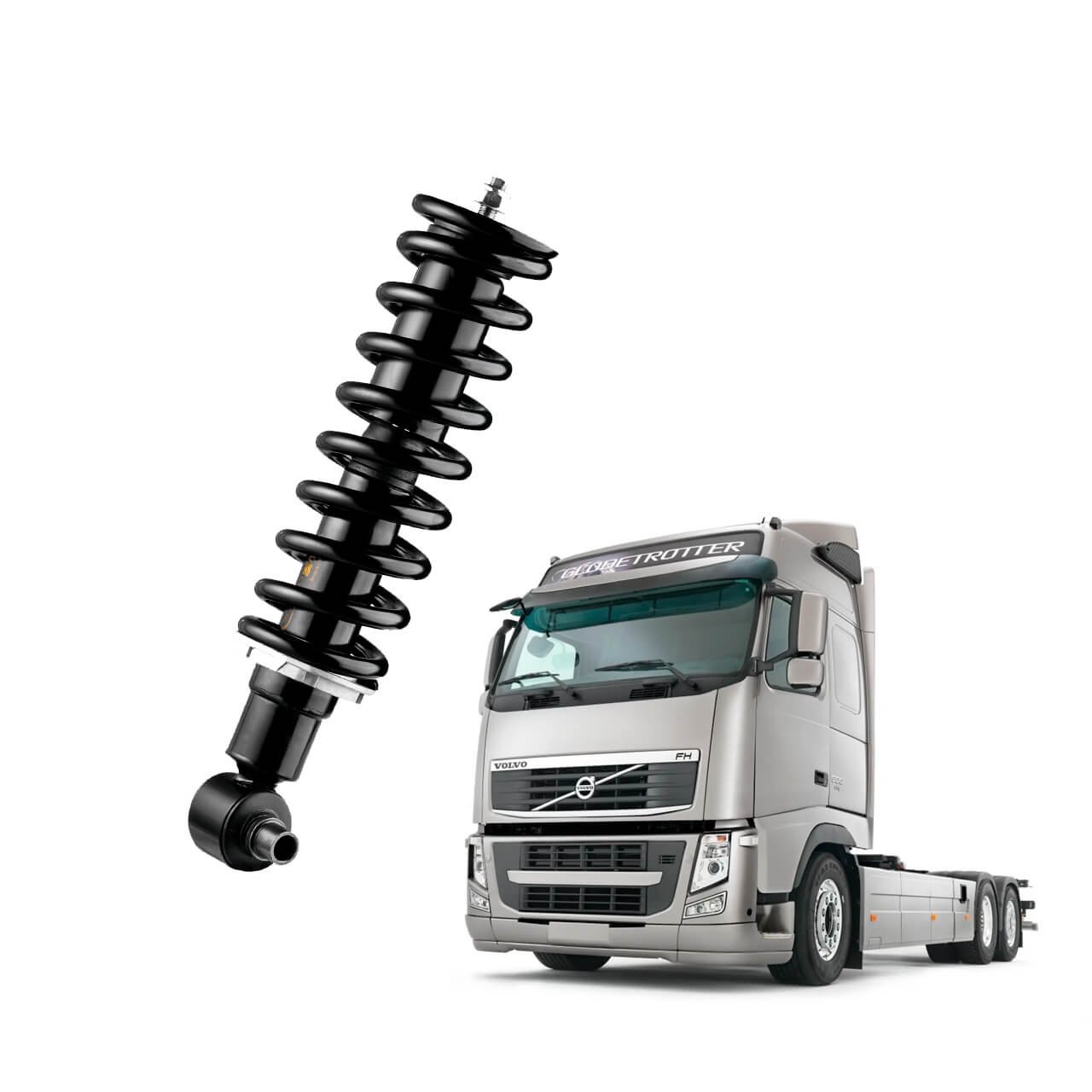 mdc-0891 Suspensão Amortecedor Mola Cabine Volvo FH até 2015 (Dianteiro) - Imagem 1