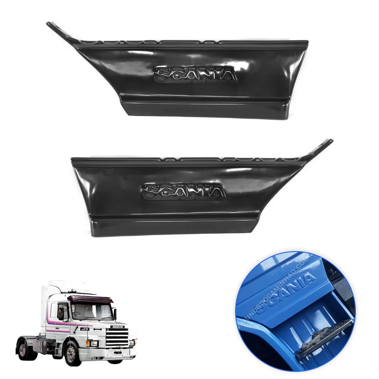 mdc-0970 Tampa Estribo Scania T112 T113 Bicudo 1981 a 1998 (Par) - BL - Imagem 1