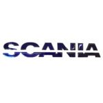 Adesivo Resinado Coluna Scania Azul 43 x 6cm