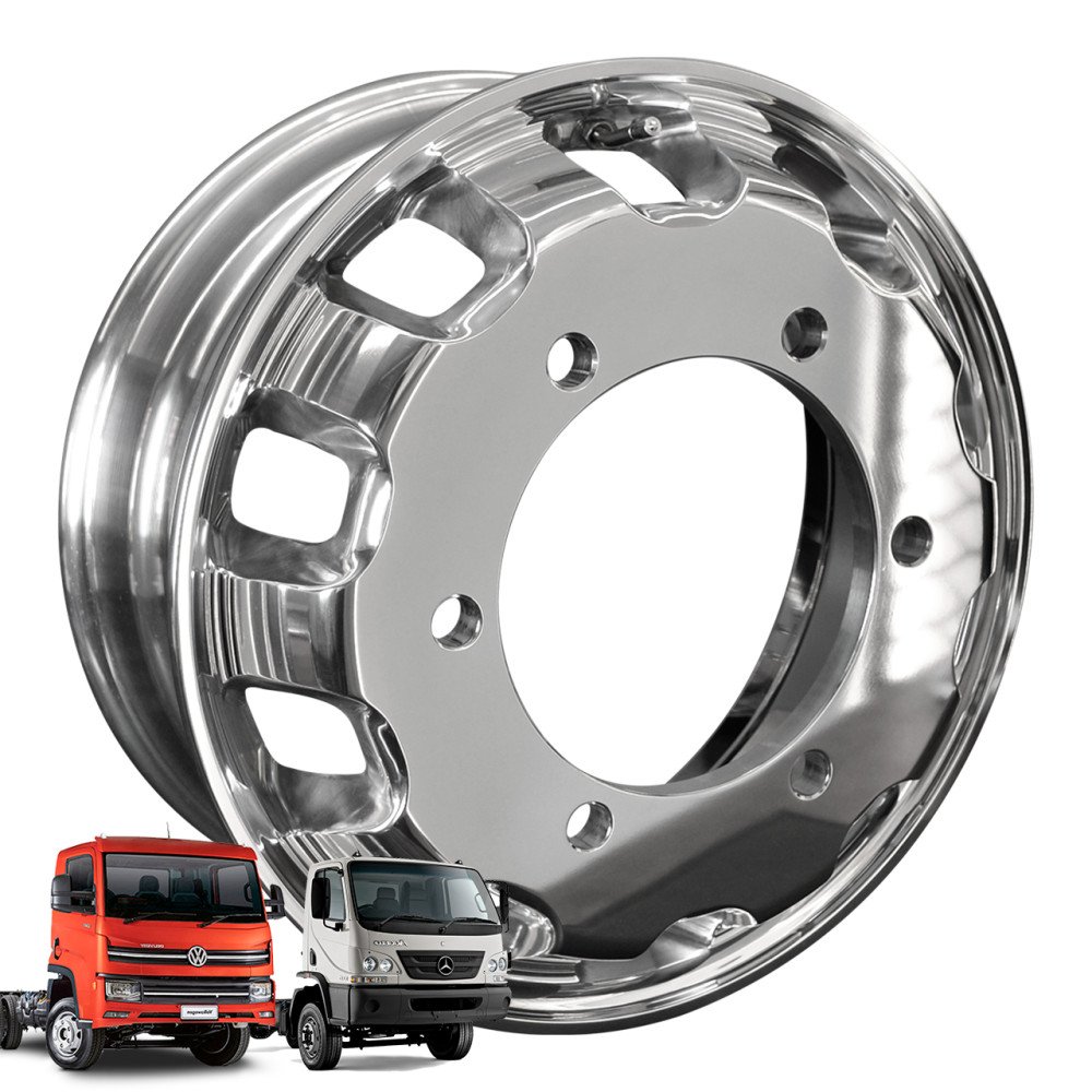 st-novo-1059-01 Roda de Alumínio Accelo 715 815 915 VW Delivery 9.170 Aro 17,5 x 6 (6 furos) Alto Brilho - Imagem 1