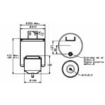 Suspensão Bolsa de Ar Mola Pneumática Eixo Tração Volvo FM FH FM 2004 até 2015 245MM (Menor) com Base - Imagem 2