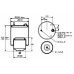 Mola Pneumática Eixo Tração Volvo FH a partir 2016 245MM (Menor) sem Base - Imagem 6