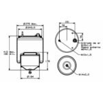 Suspensão Bolsa de Ar Mola Pneumática Eixo Tração Volvo FH a partir 2015 275MM (Maior) sem Base - Imagem 5