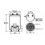 Suspensão Bolsa de Ar Mola Pneumática Carreta Facchini Vanderleia 550mm (sem Base) - Imagem 2