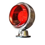 Lanterna Maria Bojuda Cromada Vermelho em LED 12v 24v Bivolt (Foguinho) - Amil